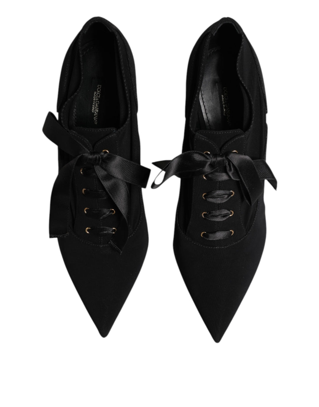 Dolce &amp; Gabbana Sample Sale Dolce &amp; Gabbana Black Lace Up Stiletto Heels Pumps Shoes - | Designer outlet