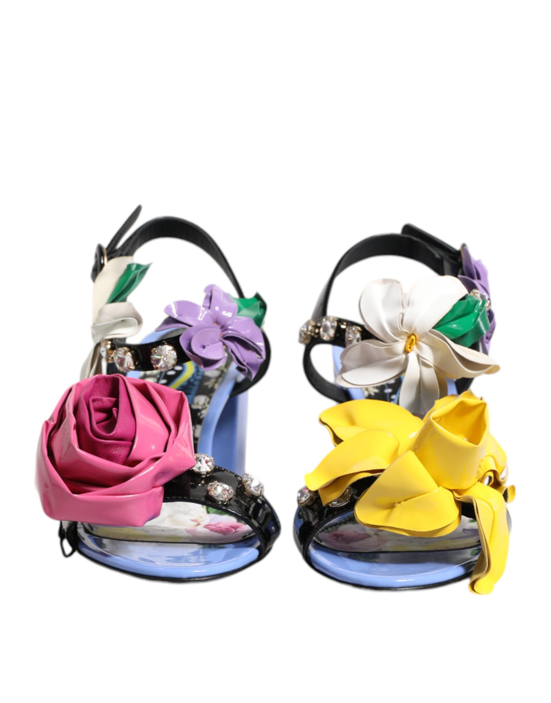 Dolce &amp; Gabbana Multicolor Floral Crystal KEIRA Sandals Shoes by Dolce &amp; Gabbana outlet now on sale