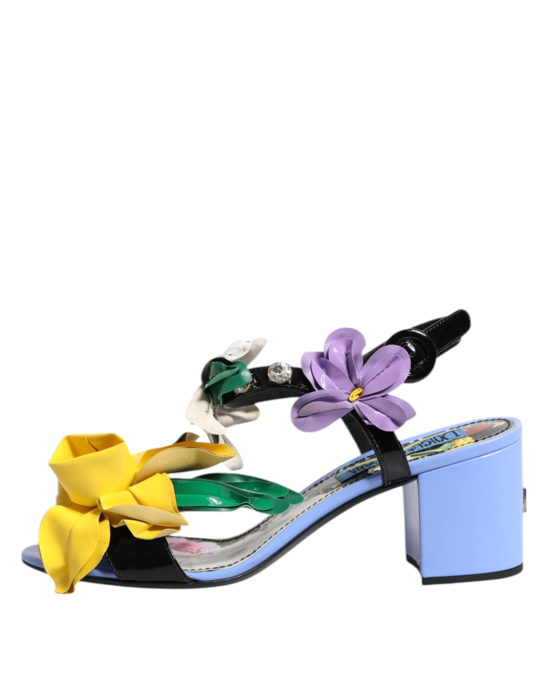Dolce &amp; Gabbana Multicolor Floral Crystal KEIRA Sandals Shoes by Dolce &amp; Gabbana outlet now on sale