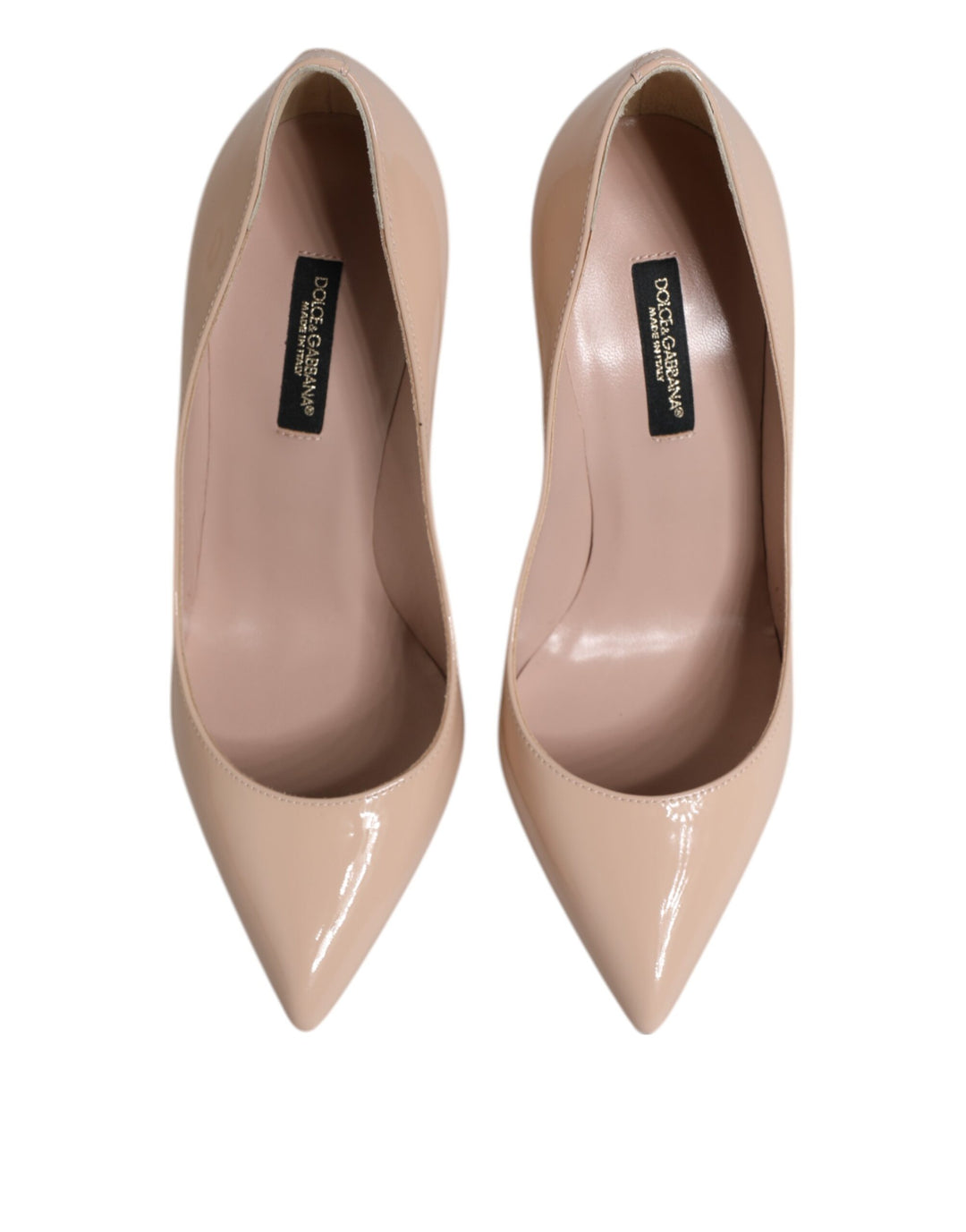Dolce &amp; Gabbana Sample Sale Dolce &amp; Gabbana Beige Patent Leather Stiletto Heel Pumps Shoes - | Designer outlet