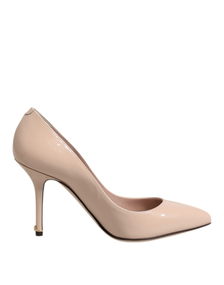Dolce &amp; Gabbana Sample Sale Dolce &amp; Gabbana Beige Patent Leather Stiletto Heel Pumps Shoes - | Designer outlet