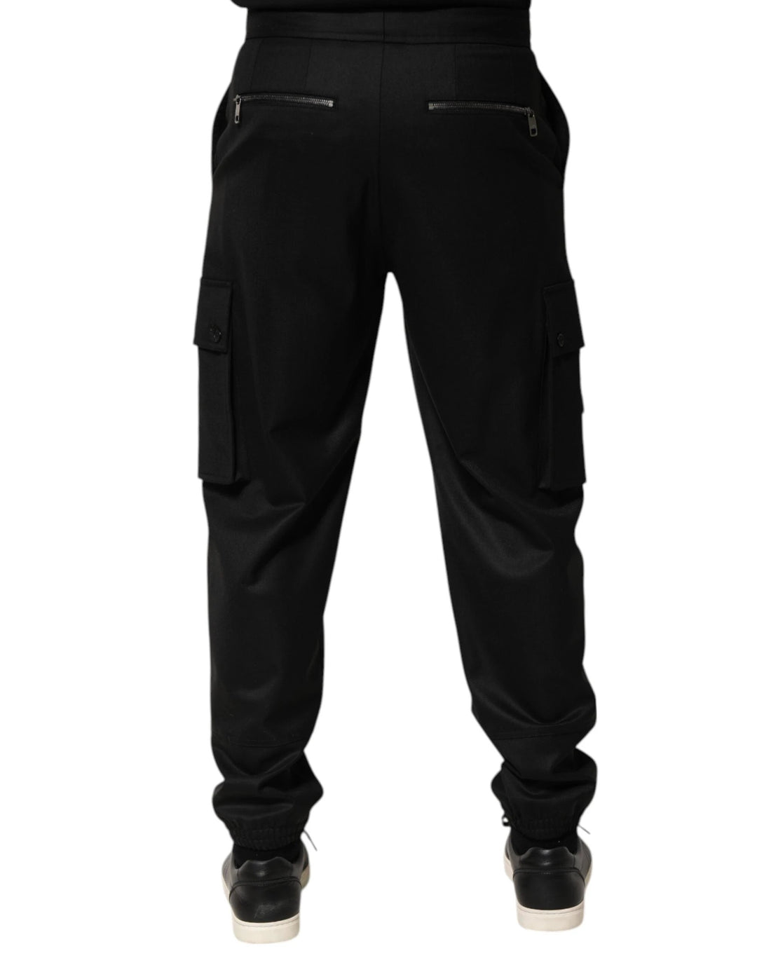 Dolce &amp; Gabbana Sample Sale Dolce &amp; Gabbana Solid Black Cargo Jogger Men Sweatpants Pants - | Designer outlet