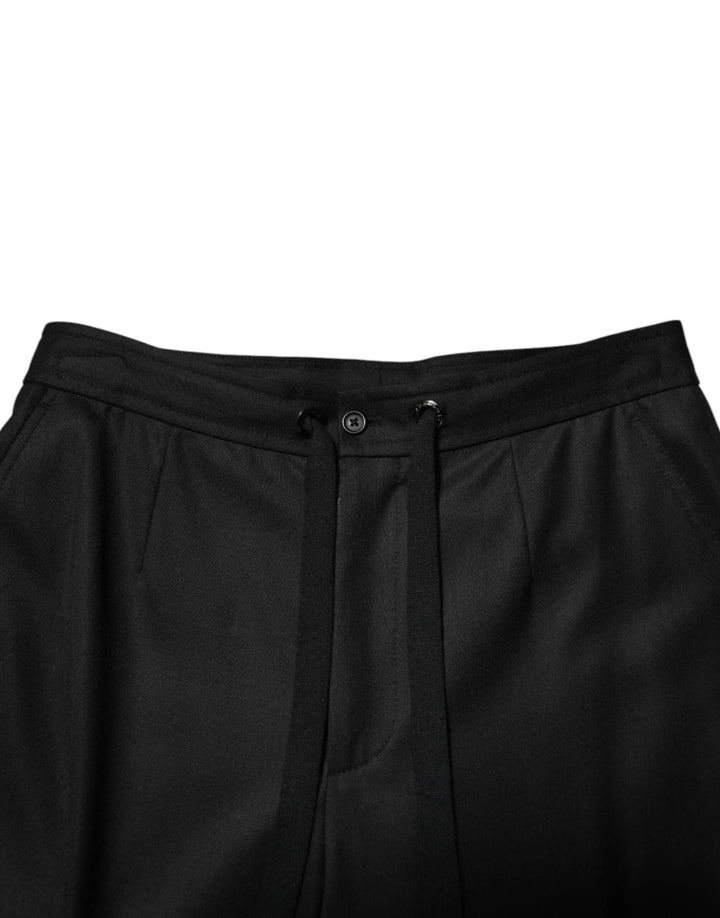 Dolce &amp; Gabbana Sample Sale Dolce &amp; Gabbana Solid Black Cargo Jogger Men Sweatpants Pants - | Designer outlet