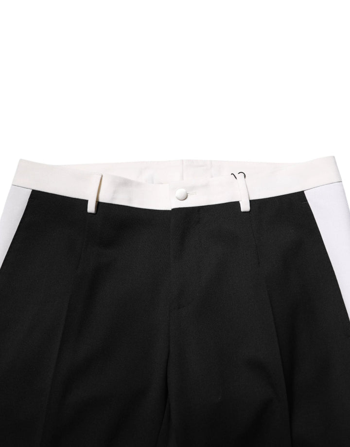 Dolce &amp; Gabbana Sample Sale Dolce &amp; Gabbana Black White Stripe Wool Men Trouser Pants - | Designer outlet