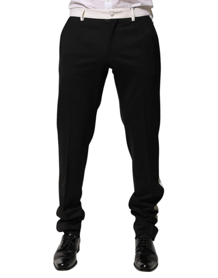 Dolce &amp; Gabbana Sample Sale Dolce &amp; Gabbana Black White Stripe Wool Men Trouser Pants - | Designer outlet