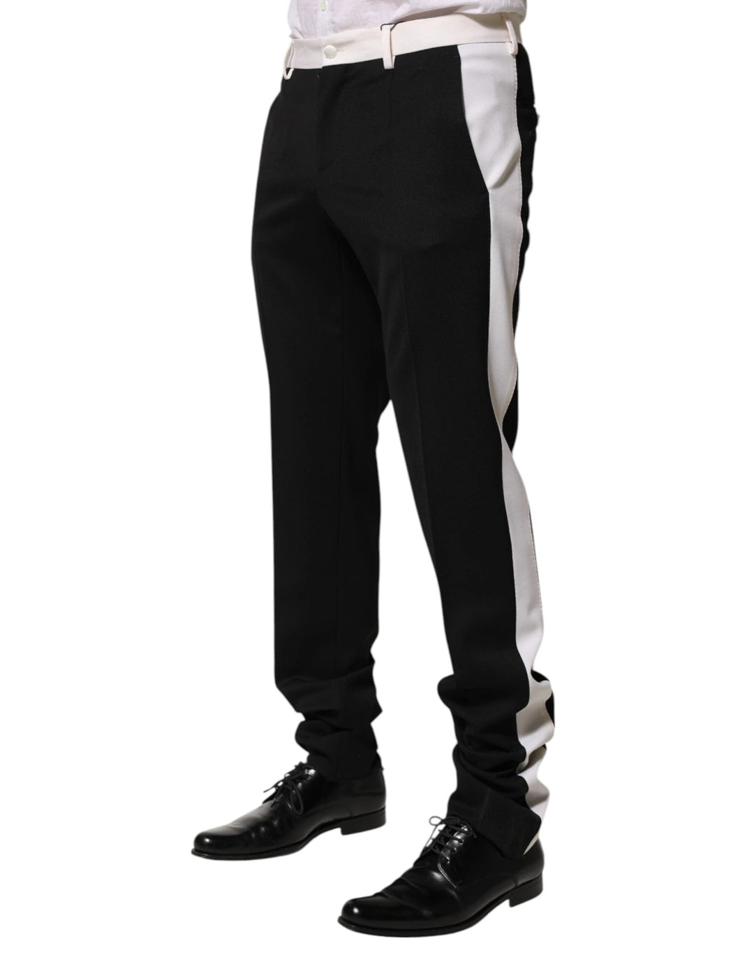 Dolce &amp; Gabbana Sample Sale Dolce &amp; Gabbana Black White Stripe Wool Men Trouser Pants - | Designer outlet