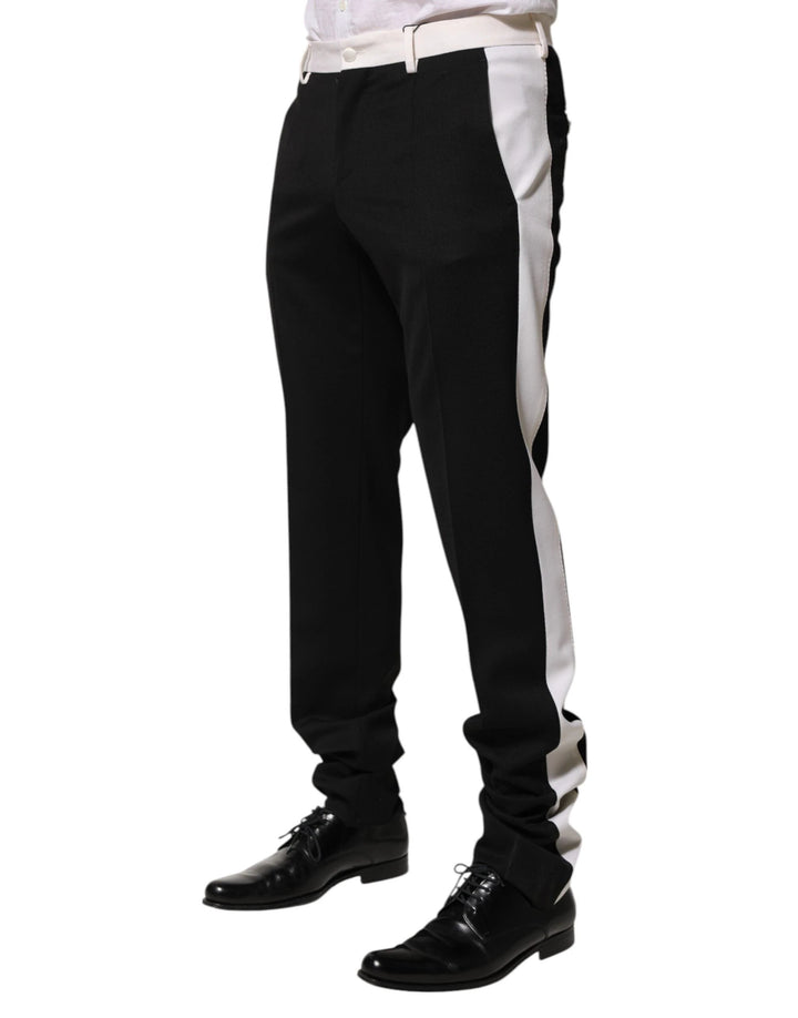 Dolce &amp; Gabbana Sample Sale Dolce &amp; Gabbana Black White Stripe Wool Men Trouser Pants - | Designer outlet