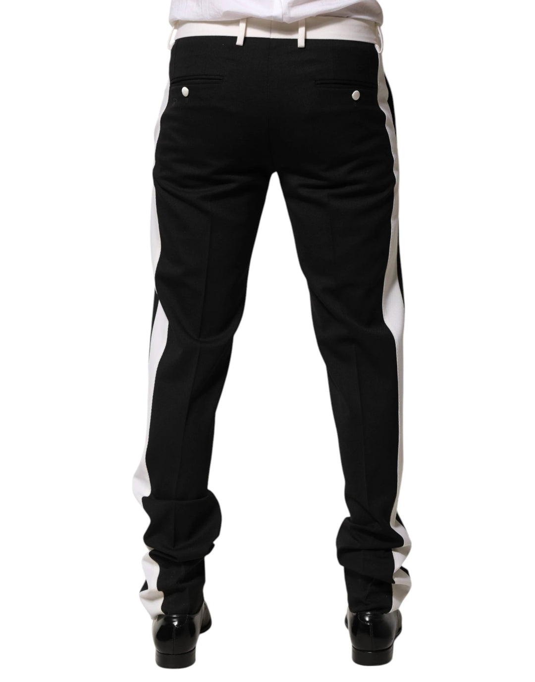 Dolce &amp; Gabbana Sample Sale Dolce &amp; Gabbana Black White Stripe Wool Men Trouser Pants - | Designer outlet