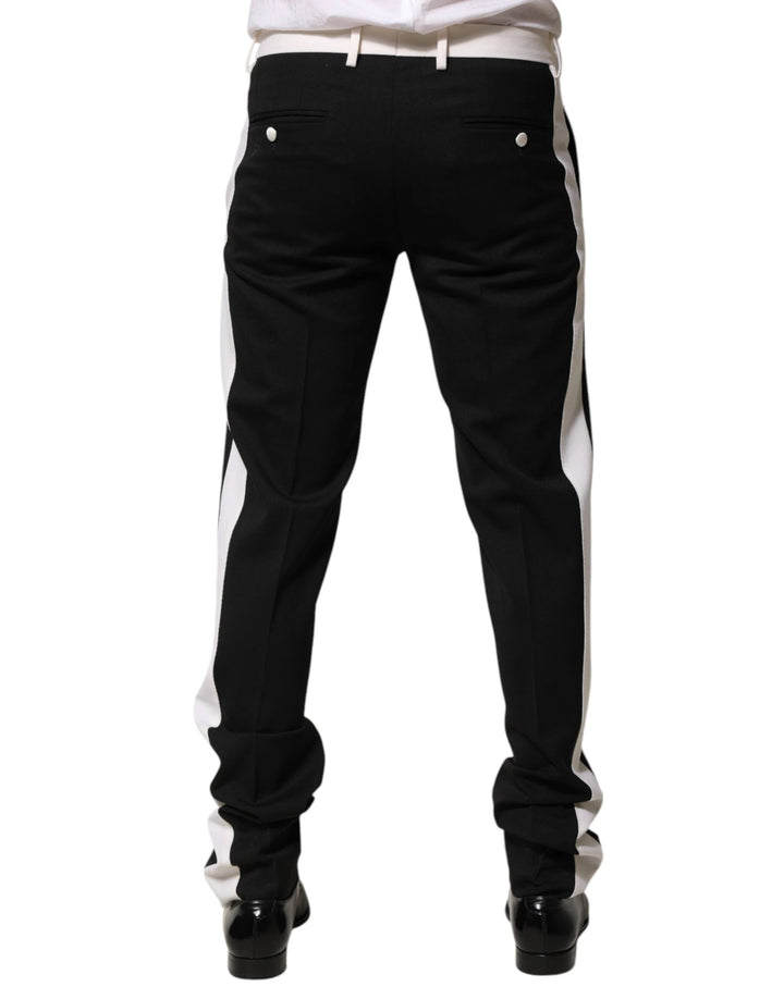 Dolce &amp; Gabbana Sample Sale Dolce &amp; Gabbana Black White Stripe Wool Men Trouser Pants - | Designer outlet