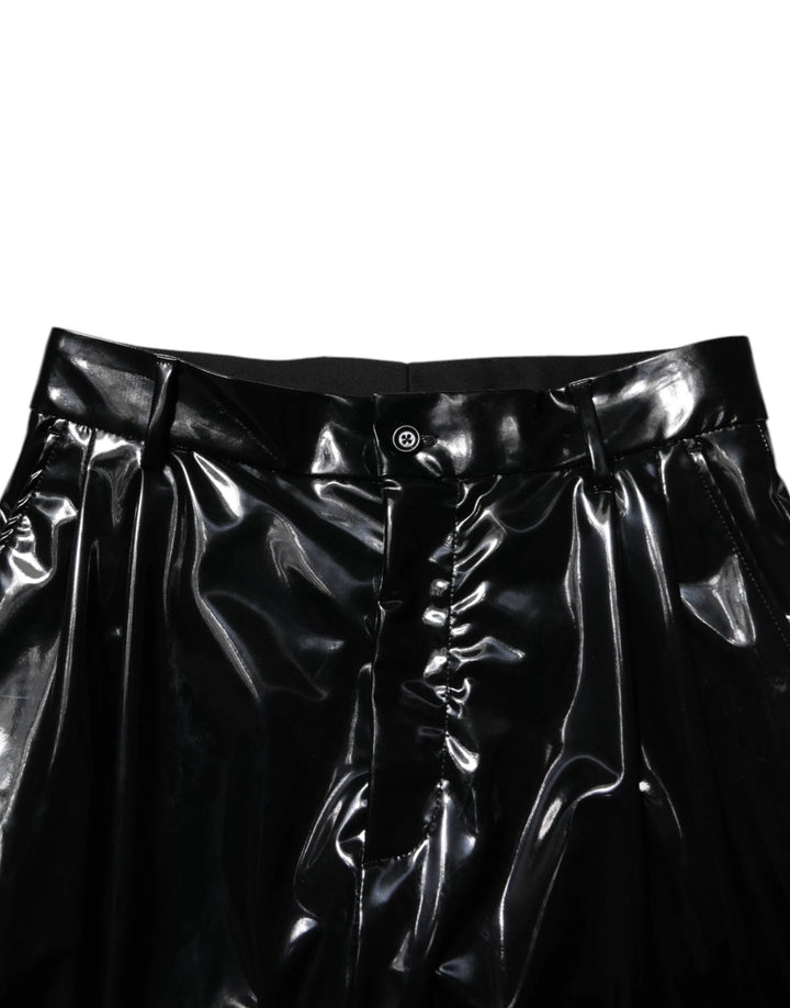 Dolce &amp; Gabbana Sample Sale Dolce &amp; Gabbana Black Polyester Mid Waist Men Trouser Pants - | Designer outlet