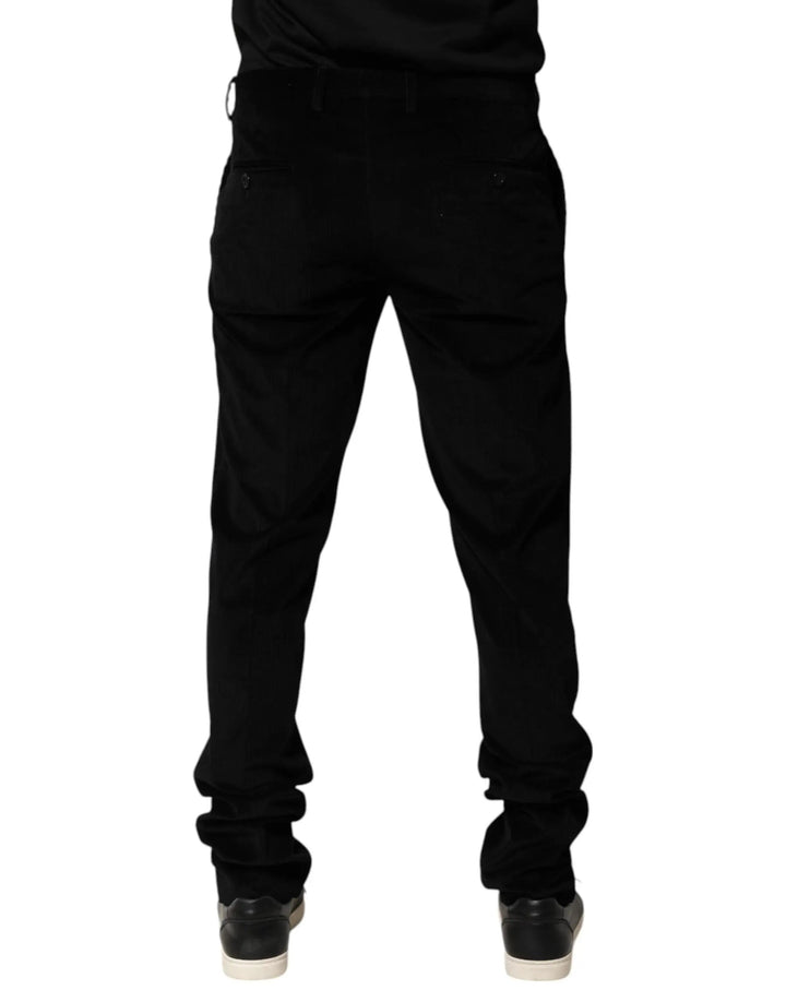 Dolce &amp; Gabbana Sample Sale | Dolce &amp; Gabbana Black Cotton Men Dress Formal Trouser Pants - | Designer outlet