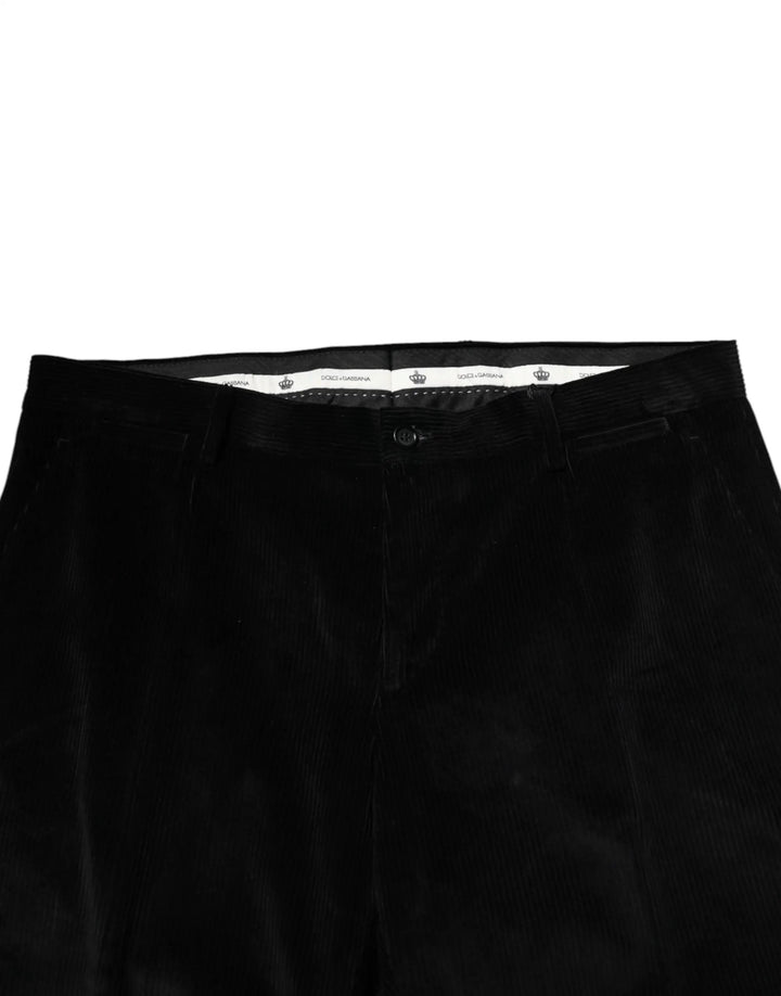 Dolce &amp; Gabbana Sample Sale | Dolce &amp; Gabbana Black Cotton Men Dress Formal Trouser Pants - | Designer outlet