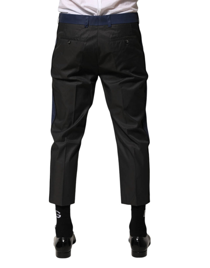 Dolce &amp; Gabbana Sample Sale Dolce &amp; Gabbana Gray Blue Cotton 3/4 Chinos Crop Trouser Pants - | Designer outlet