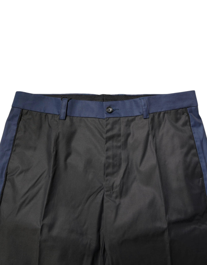 Dolce &amp; Gabbana Sample Sale Dolce &amp; Gabbana Gray Blue Cotton 3/4 Chinos Crop Trouser Pants - | Designer outlet