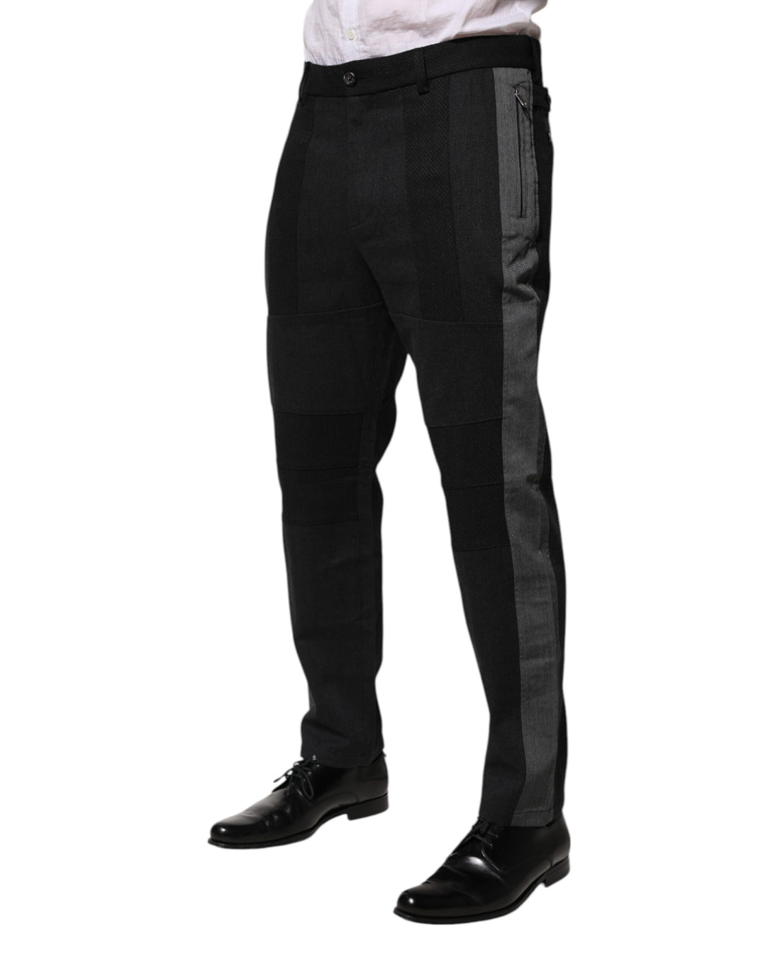 Dolce &amp; Gabbana Black Gray Cotton Dress Formal Trouser Pants by Dolce &amp; Gabbana outlet now on sale
