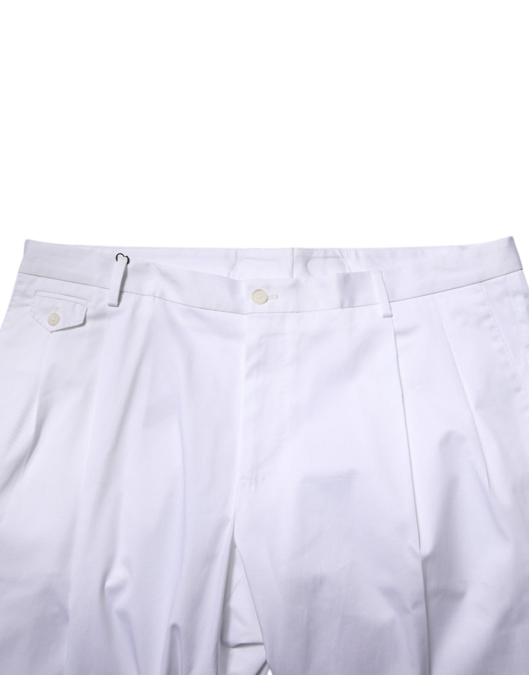 Dolce &amp; Gabbana White Cotton Dress Slim Formal Trouser Pants by Dolce &amp; Gabbana outlet now on sale