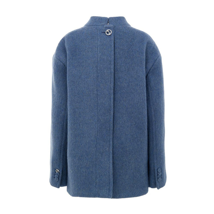 Gucci Light Blue Wool Coat