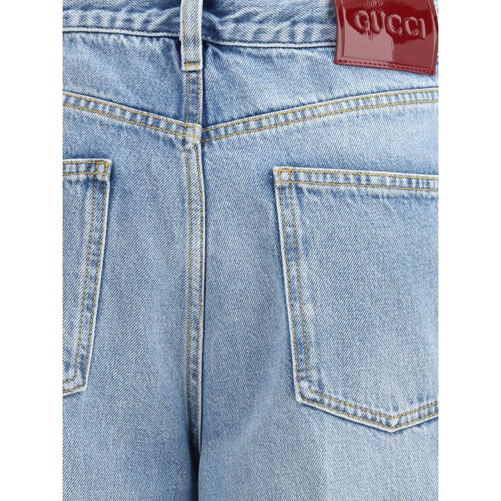 Gucci Light Blue Cotton Jeans Denim