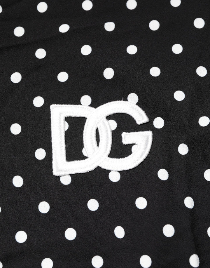 Dolce &amp; Gabbana Black Polka Dot Short Sleeves Collared Polo T-shirt by Dolce &amp; Gabbana outlet now on sale