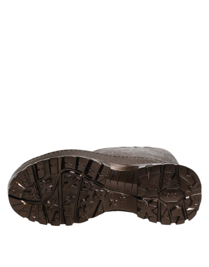 Dolce &amp; Gabbana Metallic Bronze Pull On Rain Boots Shoes by Dolce &amp; Gabbana outlet now on sale