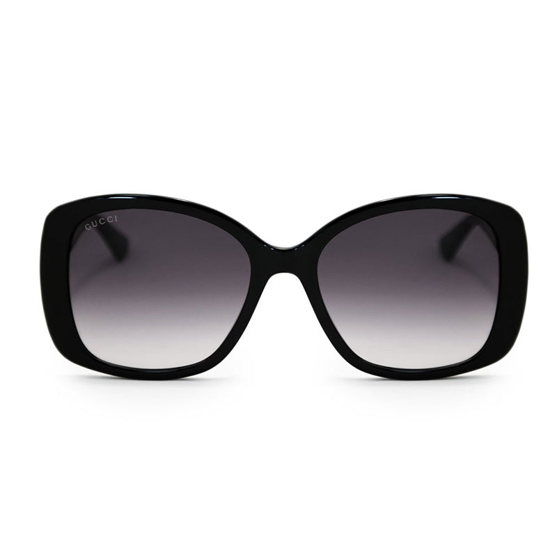 Gucci Sunglasses Butterfly Full Rim, Black Frame and Grey Lens GG0762S001