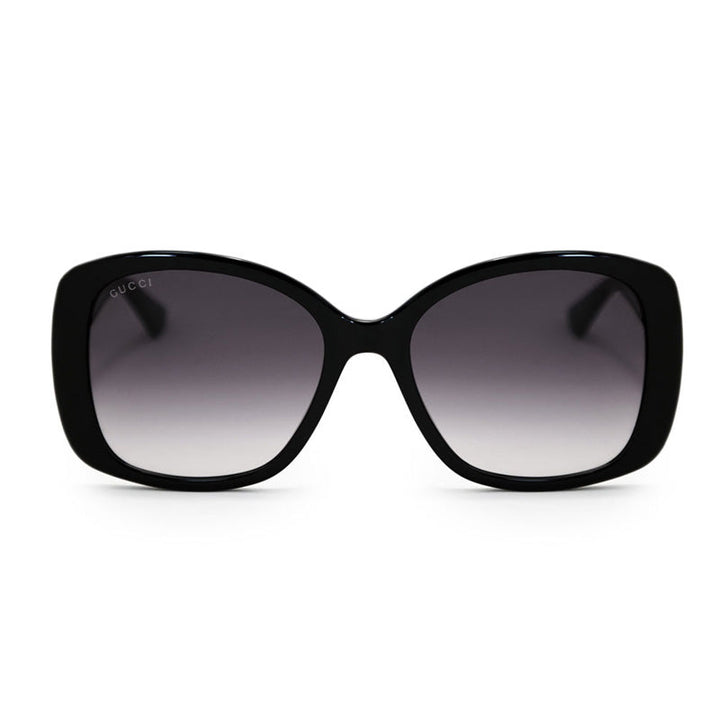 Gucci Sunglasses Butterfly Full Rim, Black Frame and Grey Lens GG0762S001