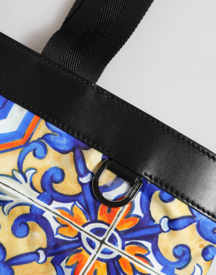 Dolce & Gabbana Multicolor Maiolica Print Tote Shoulder Strap Bag