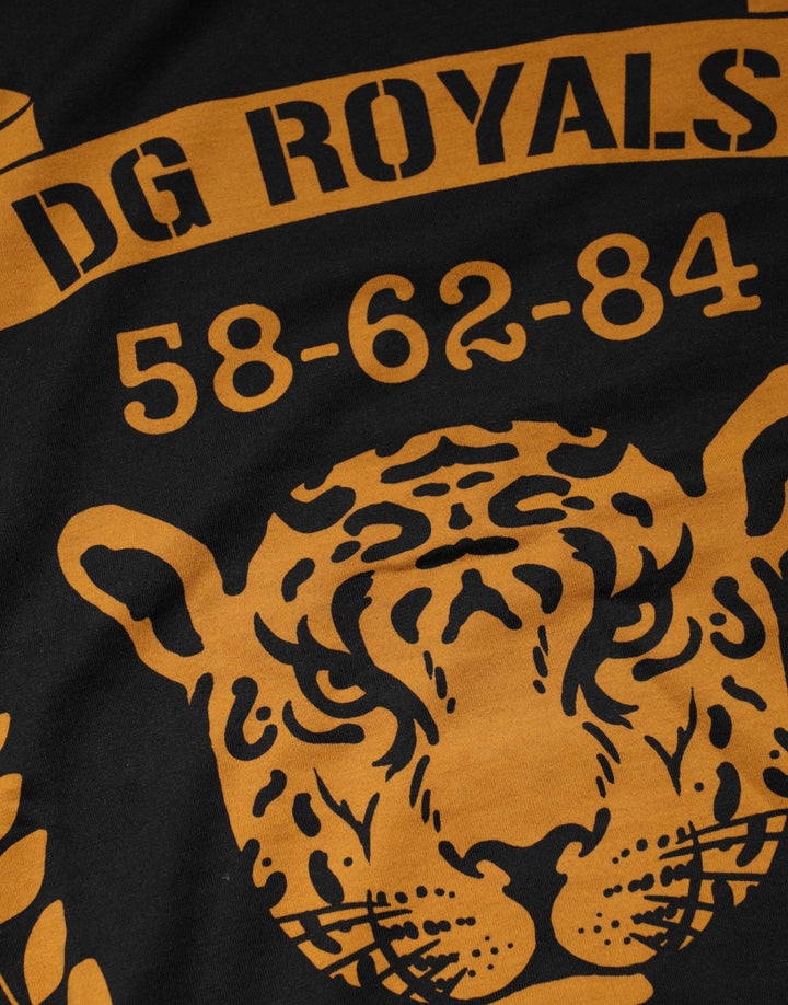 Dolce &amp; Gabbana Sample Sale Dolce &amp; Gabbana Black DG Royals Cotton Crew Neck T-shirt - | Designer outlet