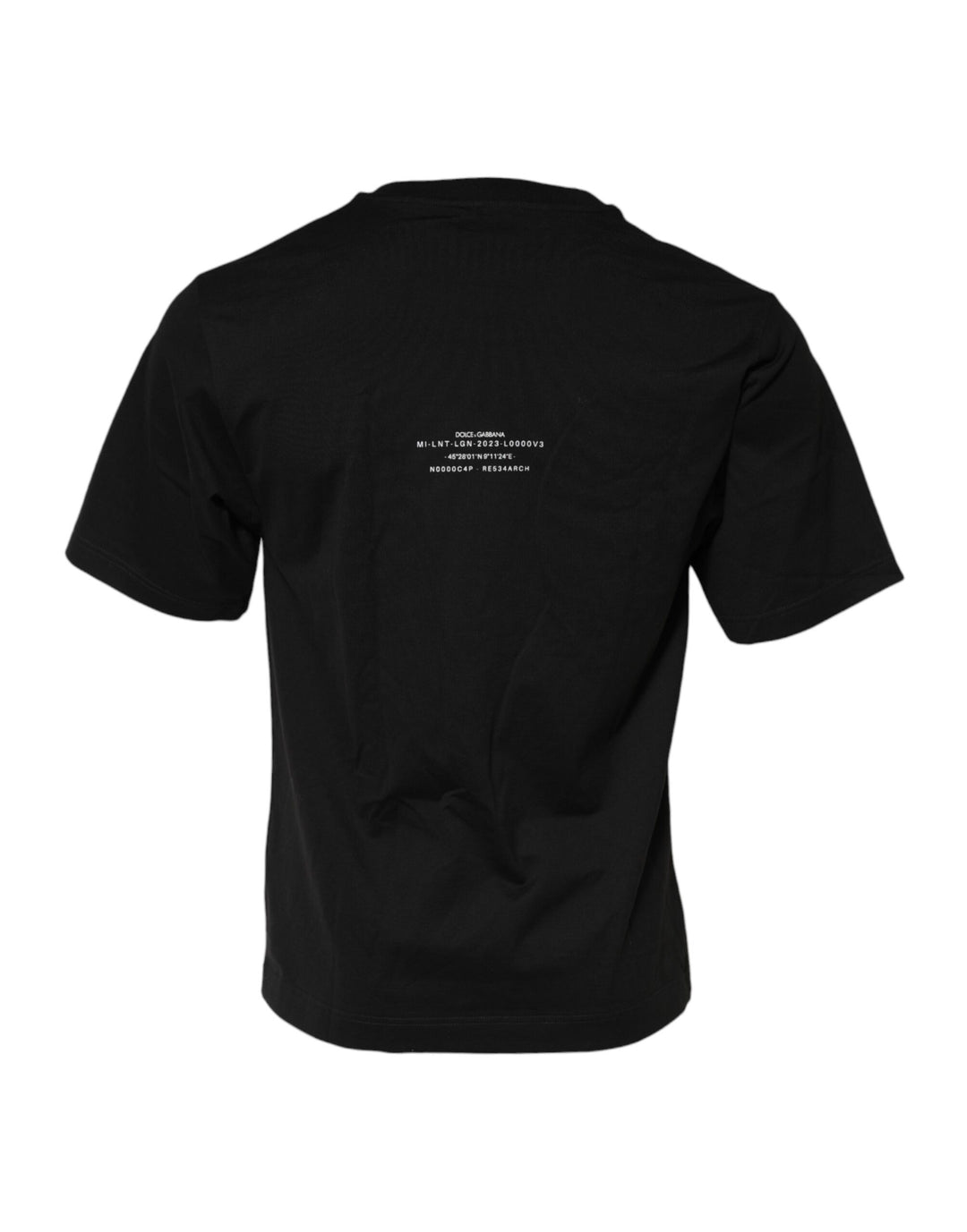 Dolce &amp; Gabbana Sample Sale Dolce &amp; Gabbana Black DG Vib3 Print Cotton Crew Neck T-shirt - | Designer outlet