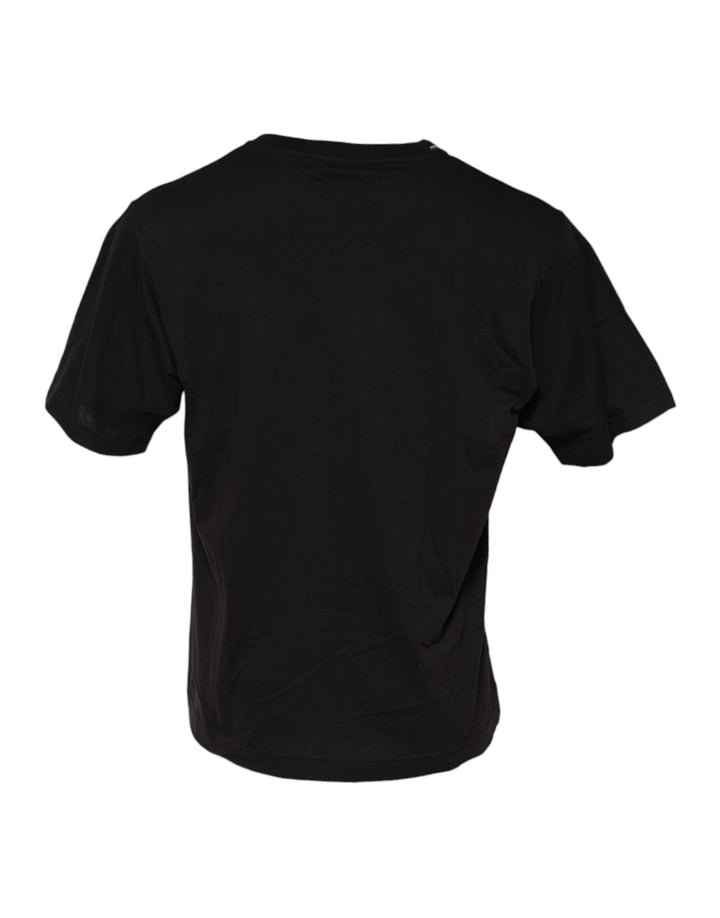 Dolce &amp; Gabbana Sample Sale Dolce &amp; Gabbana Black Minimalist Cotton Crew Neck T-shirt - | Designer outlet