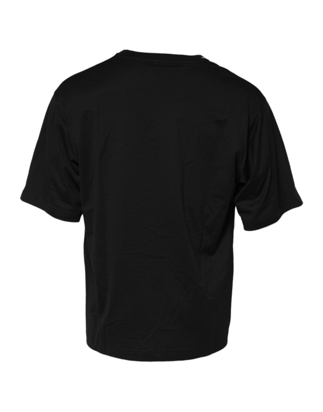 Dolce &amp; Gabbana Black Cotton Crew Neck Short Sleeves T-shirt by Dolce &amp; Gabbana outlet now on sale