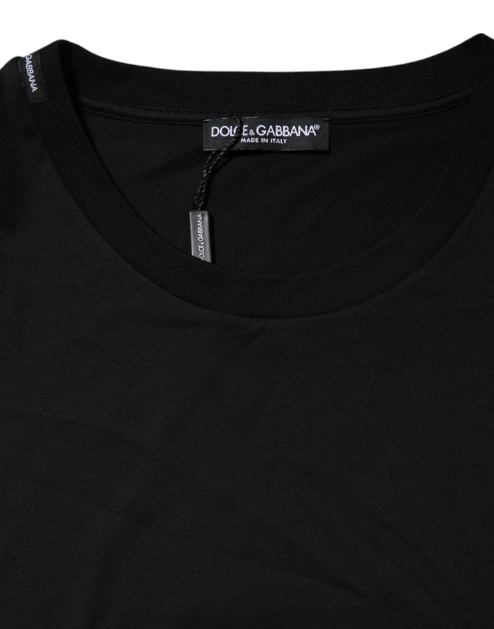 Dolce &amp; Gabbana Sample Sale Dolce &amp; Gabbana Black Cotton Crew Neck Short Sleeves T-shirt - | Designer outlet