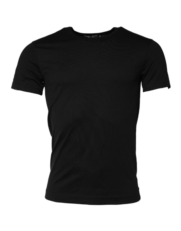 Dolce &amp; Gabbana Sample Sale Dolce &amp; Gabbana Black Cotton Crewneck Short Sleeves T-shirt - | Designer outlet