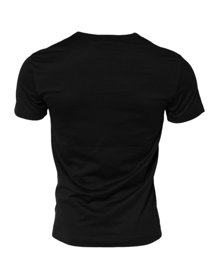 Dolce &amp; Gabbana Sample Sale Dolce &amp; Gabbana Black Cotton Crewneck Short Sleeves T-shirt - | Designer outlet
