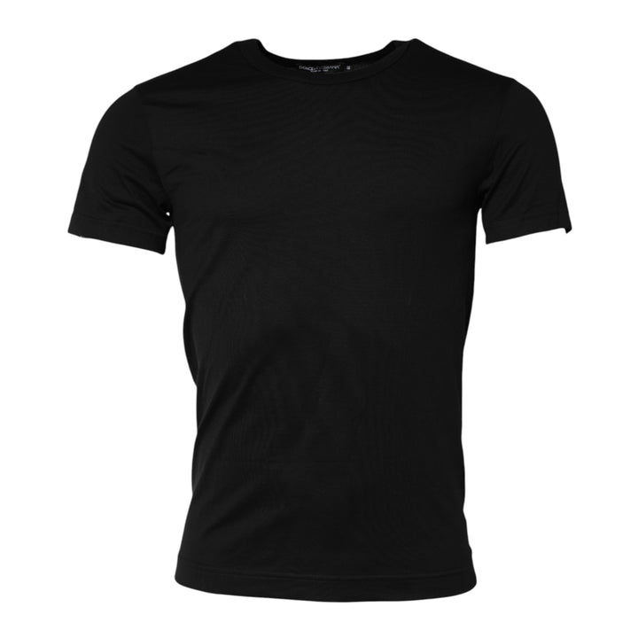 Dolce &amp; Gabbana Sample Sale Dolce &amp; Gabbana Black Cotton Crewneck Short Sleeves T-shirt - | Designer outlet