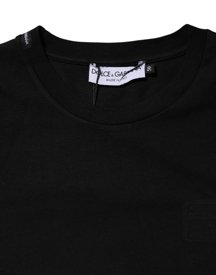 Dolce &amp; Gabbana Sample Sale Dolce &amp; Gabbana Black Cotton Crew Neck Short Sleeves T-shirt - | Designer outlet