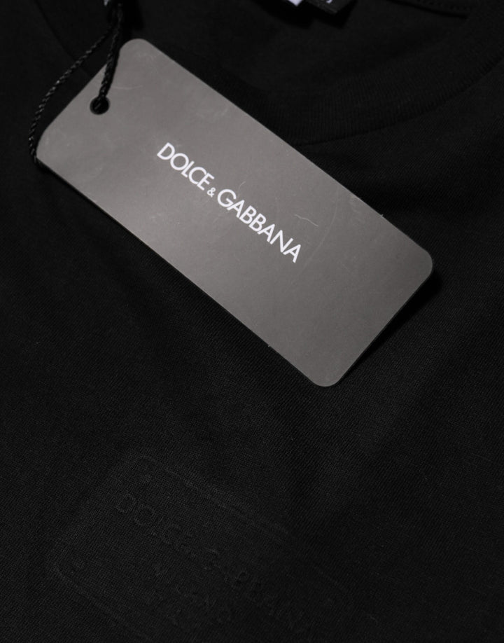 Dolce &amp; Gabbana Sample Sale Dolce &amp; Gabbana Black Cotton Crew Neck Short Sleeves T-shirt - | Designer outlet