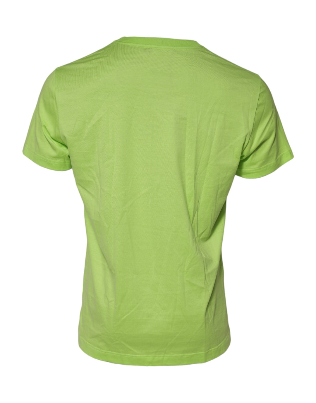 Dolce &amp; Gabbana Sample Sale Dolce &amp; Gabbana Green Embossed Logo Cotton Crew Neck T-shirt - | Designer outlet