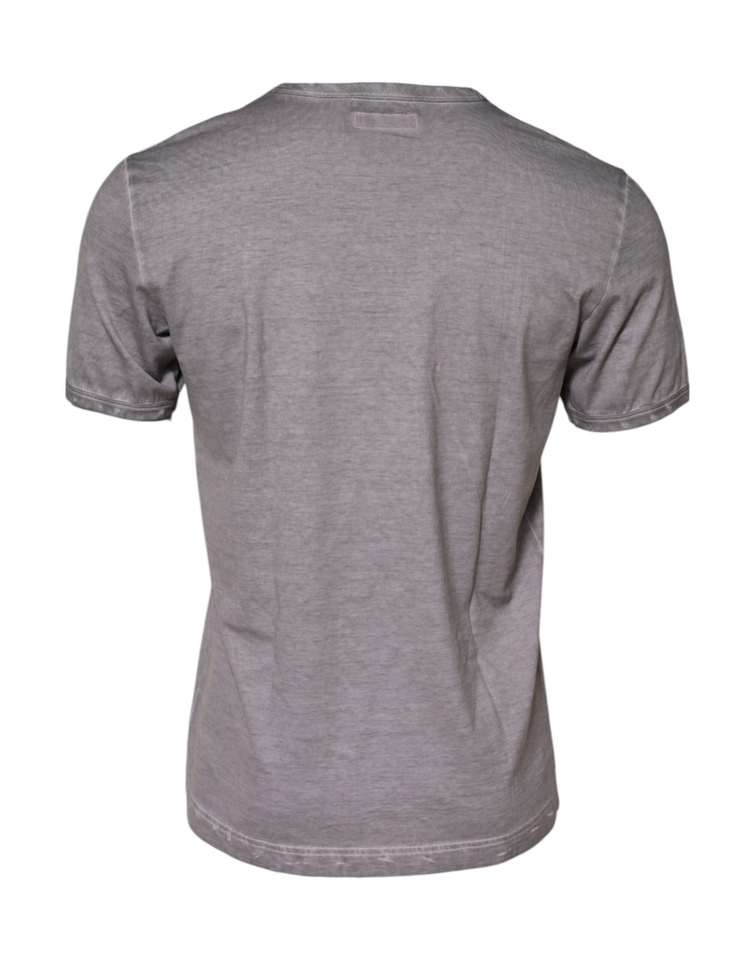 Dolce &amp; Gabbana Gray Graphic Print Cotton Crew Neck T-shirt by Dolce &amp; Gabbana outlet now on sale