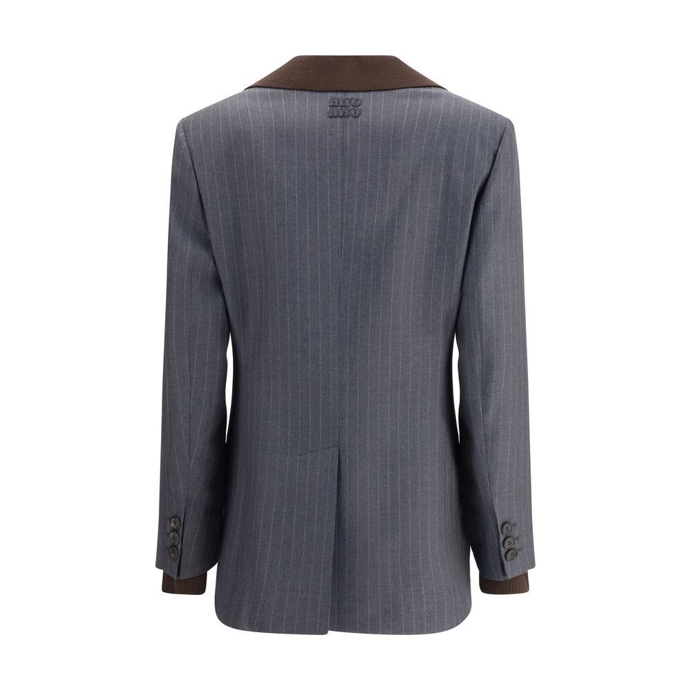 Miu Miu Striped Blazer | Luxury Designer Fashion – Authentic