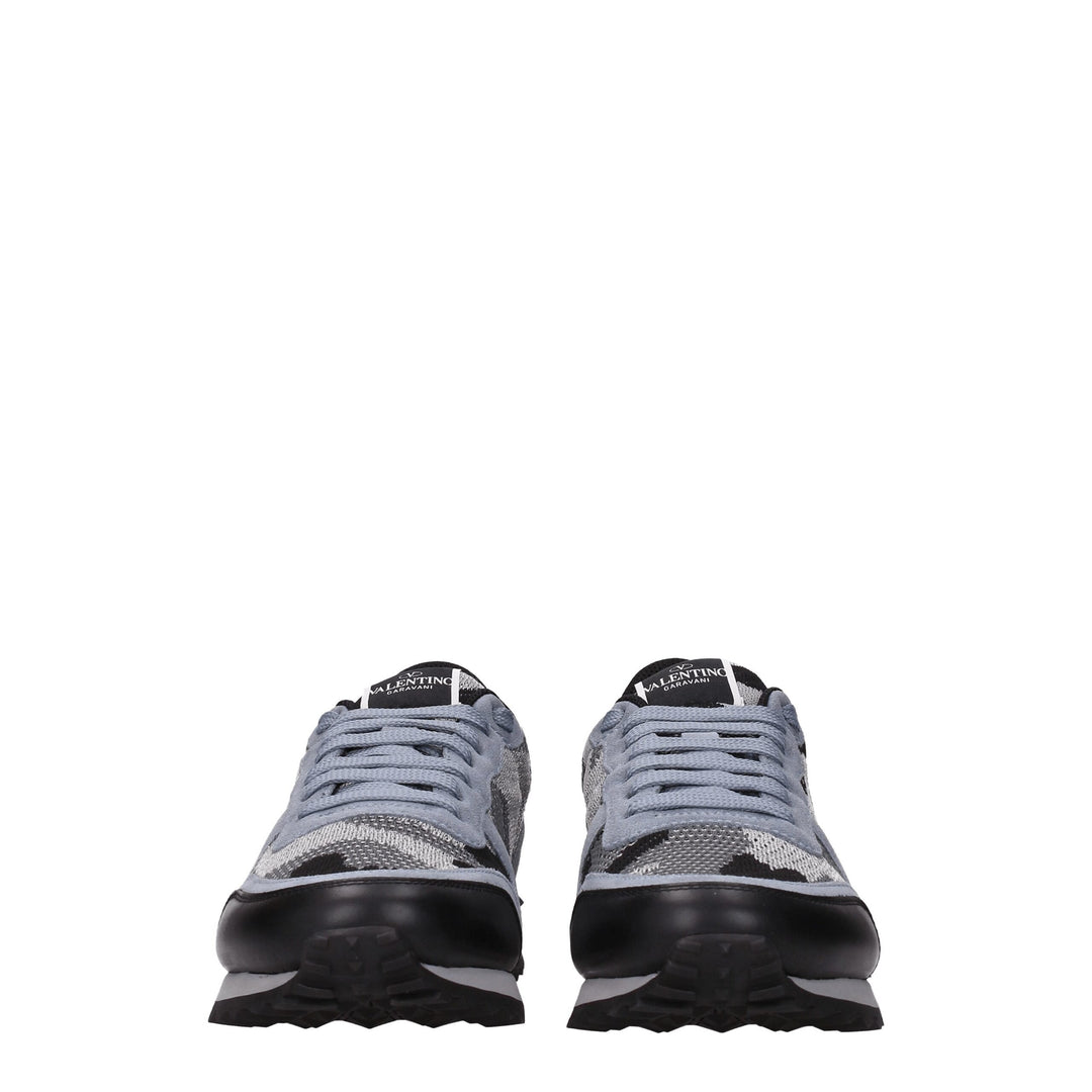 Valentino Garavani Gray Fabric Athletic Sneakers