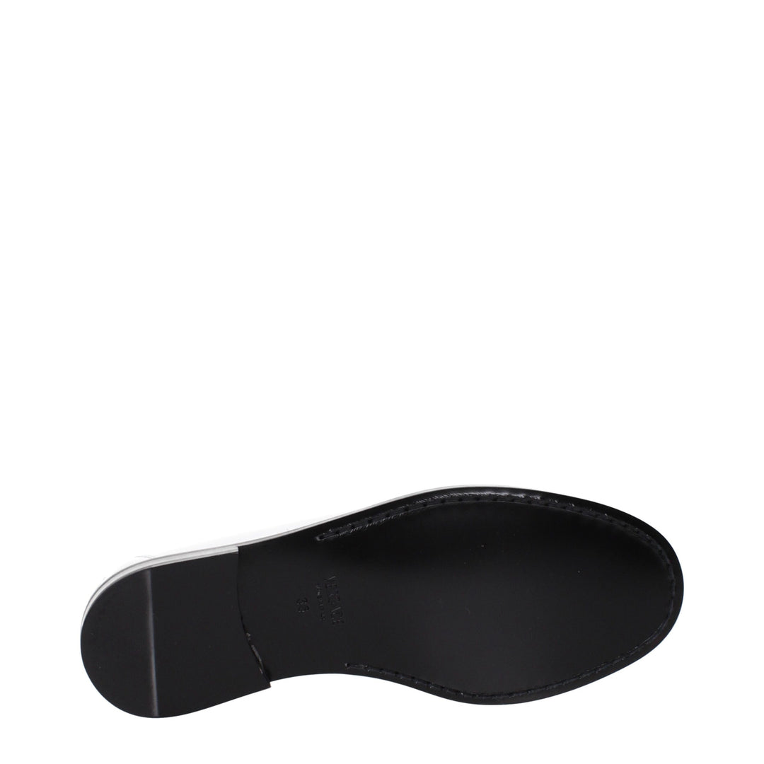 Versace White Leather Slip-On Loafers