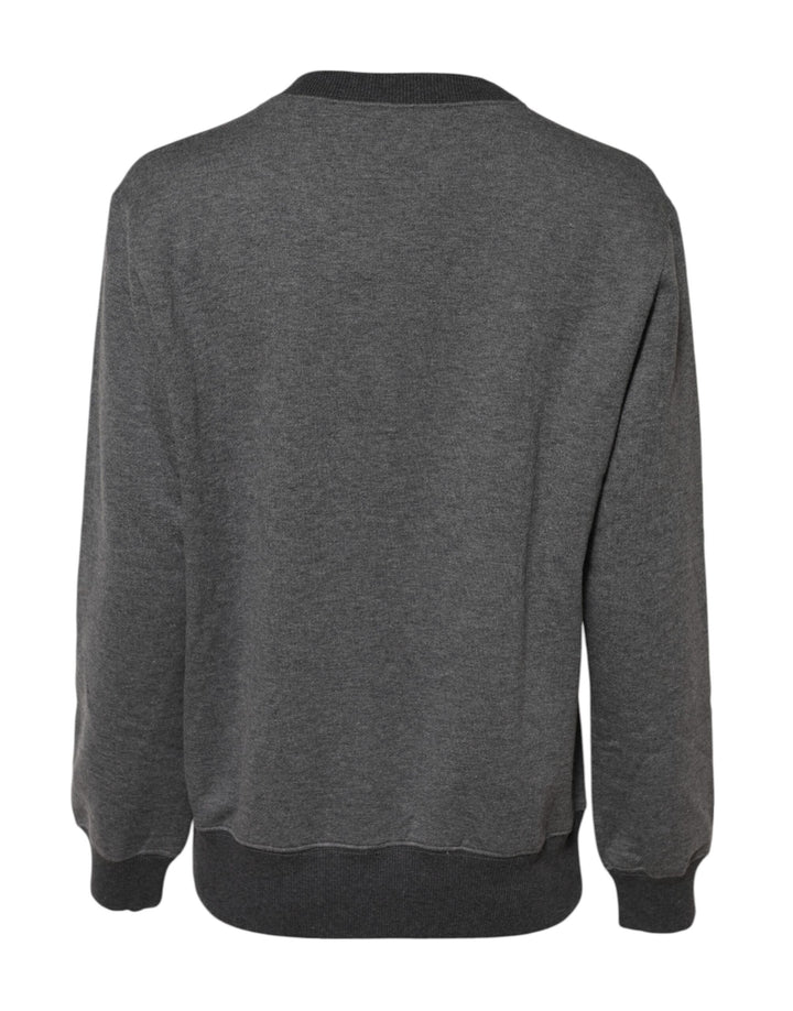 Dolce &amp; Gabbana Gray DG Logo Embroidered Pullover Sweater by Dolce &amp; Gabbana outlet now on sale