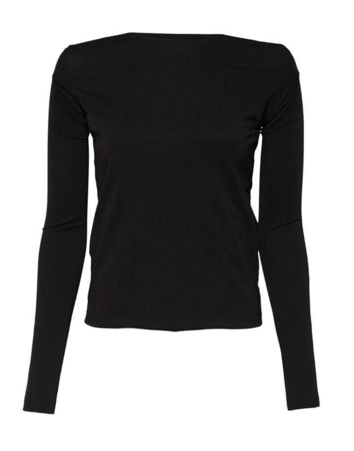 Dolce &amp; Gabbana Black Wool Shrug Crew Neck Pullover Sweater by Dolce &amp; Gabbana outlet now on sale