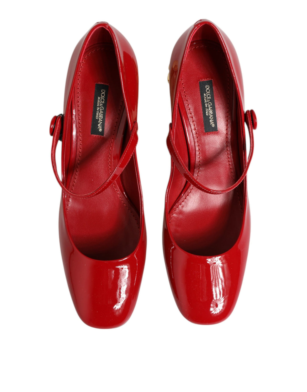 Dolce &amp; Gabbana Red Leather DG Logo Heels Sandals Shoes by Dolce &amp; Gabbana outlet now on sale