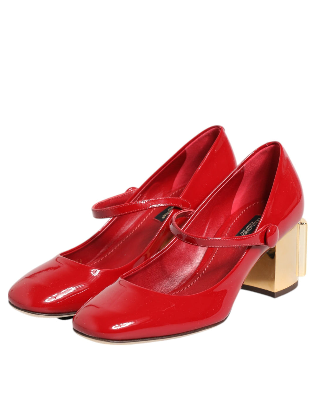 Dolce &amp; Gabbana Red Leather DG Logo Heels Sandals Shoes by Dolce &amp; Gabbana outlet now on sale