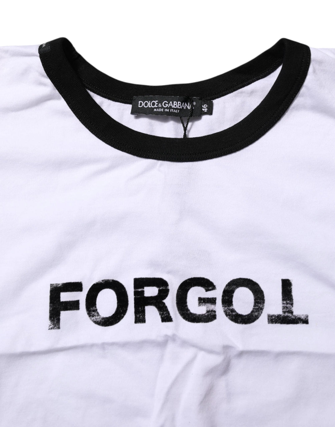 Dolce &amp; Gabbana Sample Sale Dolce &amp; Gabbana White Cotton Crew Neck Cropped Top T-shirt - | Designer outlet