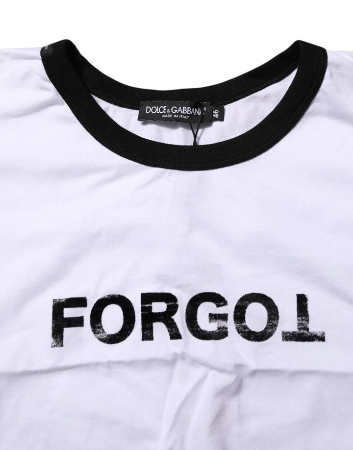 Dolce &amp; Gabbana Sample Sale Dolce &amp; Gabbana White Cotton Crew Neck Cropped Top T-shirt - | Designer outlet