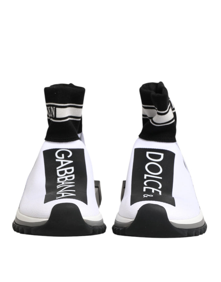 Dolce &amp; Gabbana Sample Sale Dolce &amp; Gabbana White Black Sorrento Socks Sneakers Shoes - | Designer outlet