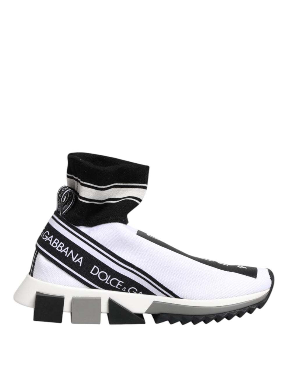 Dolce & Gabbana Sample Sale Dolce & Gabbana White Black Sorrento Socks Sneakers Shoes - | Designer outlet